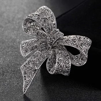 Blucome Ženy Vintage Bowknot Brošne Šperky Ideálny Drahokamu Crystal Pin Brošňa Pre Ženy, Svadobné Šperky, Svadobné Broches