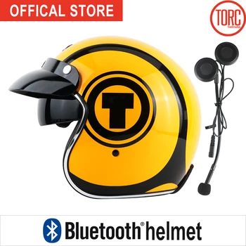Bluetooth motocykel vespa prilba vintage otvorené tvár 3/4 prilba vnútorné clony motocross jet retro capacete 