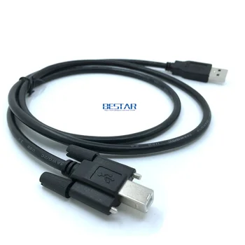 BM USB 2.0 A Samec na USB 2.0 B Samec B Typ BM dátum kábla k tlačiarni za Kábel 1m 1,5 m 3 m 5 m so Skrutkou Panel Namontovať otvory Konektor 1 1.5 3 5m