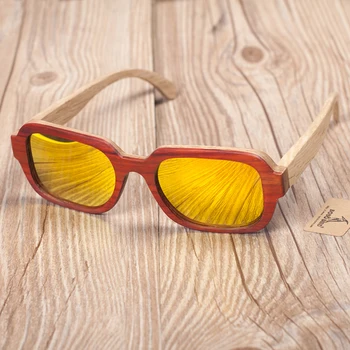 BOBOBIRD Prírodné Drevené Okuliare pánske Luxusné Značky Dizajnér Námestie Polarizované Slnečné Okuliare Retro slnečné okuliare