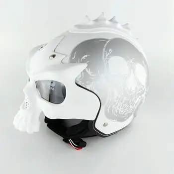 BODKA Lebky Motocyklové prilby Retro polovicu tváre prilby na Motorke Capacete Moto Cascos Ulici na Koni