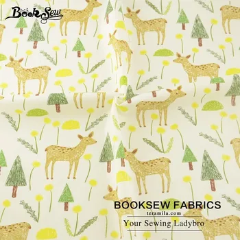 Booksew Bavlna Twill Textílie Šitie Pre Scrapbooking Patchwork posteľná bielizeň nastaviť Plavidlá, Živočíšnych a Lesných Dizajn Prešívanie Handričkou