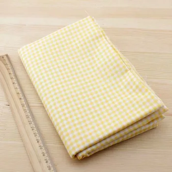 Booksew Bavlnenej Tkaniny 7pcs 50cmx50cm Žltý tuk štvrťroku na DIY Šitie Patchwork prešívanie Tilda Bábika Handričkou Textil tissus