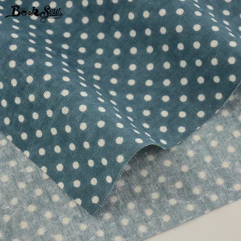 Booksew Modrá Farba Bavlnená posteľná Bielizeň Textílie Bodky Dizajn, bytový Textil Šitie Materiálov Tissu Pre Vak obrus Opona a Výzdoba CM