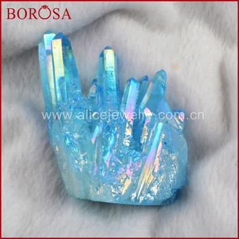 BOROSA 1 KG Mix Farby Crystal Klastra ,PLAMEŇ Prírodné Aura Quartz Crystal Titan Uzdravenie Klastra DIY Šperky Pôvodnej Kamennej