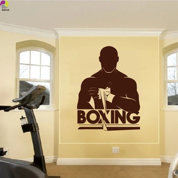 Boxerské Boj Športové Stena Nálepky Gym Fitness Boxer Šport, Cvičenie, Cvičenie Svalov Steny Odtlačkový Vinyl Jednoduché Wall Art Nástenná Maľba
