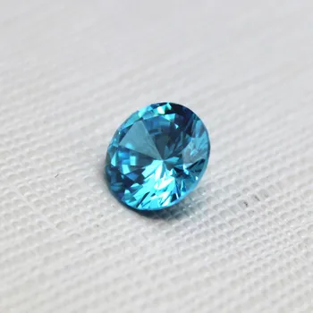 Brazília drahé kamene v šperku, takže okrúhly tvar vytvorený akvamarín mora blue tvárou drahokam, korálky, kamene pekné svetlé milovníkov