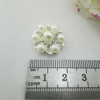 (BT137 20 mm), 10pcs hot predaj zliatiny slonoviny pearl drahokamu embellishment flatback dieťa sušič na tlačidlo