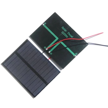 BUHESHUI 1.2 W 6V Solárne Polcrystalline Solárny Panel Modul+Kábla/Drôtu Pre Malé Batérie Vzdelávania Súpravy Epoxidové 112x84MM