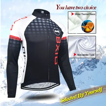 BXIO Pro Cyklistika Dres Zimné Thermal Fleece Cyklistické Oblečenie Tím Dlho Ropa Ciclismo Invierno Mtb Cyklistické Oblečenie BX-0109B-012-J