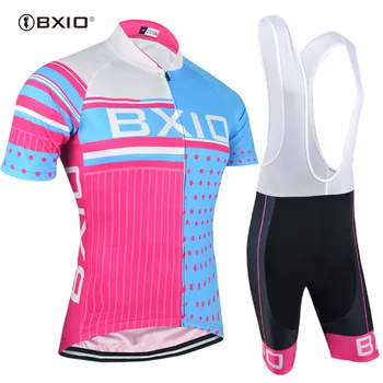BXIO Ženy, Cyklistika Dres Nastaviť Pro Team Bike Nosenie Priedušná Koni Oblečenie Ropa Mujer Ciclismo Cestné Cyklistické Oblečenie BX-0209RB013