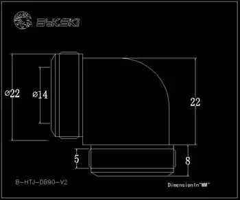BYKSKI ČIERNE ZLATO STRIEBRO 90 Stupňov OD14mm Pevného trubice montáž strane kompresie montáž G1/4