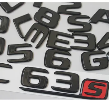 Byt Lesklý Lesklý Čierny Kufor Písmená Znak Emblémy Odznak na Mercedes Benz GLE43 GLE63 GLE63s AMG 4MATIC GLE400 GLE500 2017+