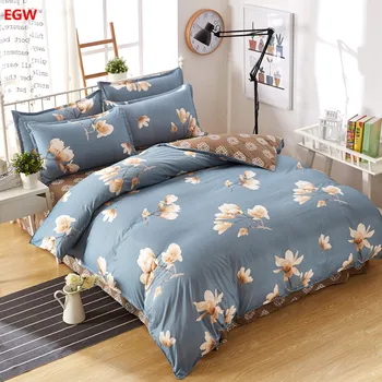 Bytový textil modrá geometrické posteľná bielizeň nastaviť vták perinu nastaviť king size dospelých posteľná bielizeň posteľ list posteľná bielizeň prehoz cez posteľ päť veľkosť