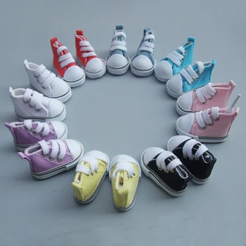 Bábika Doplnky, topánky, 5 cm Denim Plátno Mini Hračka Shoes1/6 Bjd Sneackers topánky Pre ruský handričkou ručne vyrábané bábiky