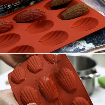 Cake design 9 jamkové Madeleine silikónové tortu panvice pečivo zdobenie shell tvar čokoládový mousse jelly silikónové formy doprava zadarmo