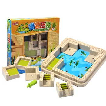 Candice guo plastové hračky zábavné blok budova hra uniknúť hra prejsť Krokodíla bazén vianočný darček darček k narodeninám 1set