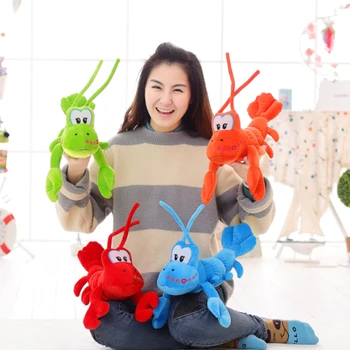 Candice guo plyšové hračky plyšové bábika nové zviera, anime lobster riečny langouste creat simulácia dieťa narodeniny vianočný darček 1pc