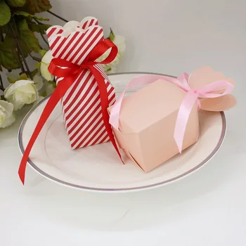 Candy box vrece čokolády cookie papier darčekový balíček pre Narodeniny, Svadby, Party prospech Dekor dodávky DIY kvet dizajn Wh