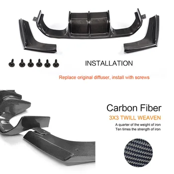 Carbon fiber Auto zadný nárazník pery spojler, difúzor pre BMW F80 M3 F82 F83 M4 14-17 Štandard A Kabriolet S V Štýle