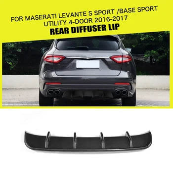 Carbon Fiber Zadný Difúzor Pery Spojler Nárazníka Stráže Pre Maserati S Levante Šport Base Sport Utility 4 Dvere 2016-2017 FRP Čierna