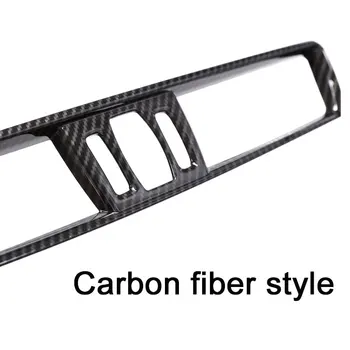 Carbon fiber Štýl Pre BMW X1 f48 2016-2018 Auto Príslušenstvo ABS Plast Chrome Konzoly Klimatizácia Ventilačné Kryt Výbava