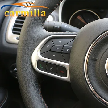 Carmilla 3 Ks/Sada Chrome Volant Dekoratívny Kryt Výbava Nálepka pre Jeep Compass 2017 2018 Renegade 2016 2017