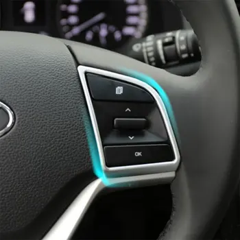 Carmilla Auto ABS Chróm Matný Volant Dekoratívny Kryt na Ochranu Výbava Samolepky Pre Nový Hyundai Tucson 2016 2017 Acc.