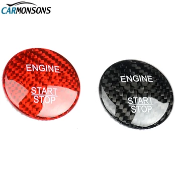 Carmonsons Uhlíkových Vlákien Engine Start Stop Tlačidlo Krytu Nálepka pre Infiniti QX30 Q30 Q30S Príslušenstvo Auto Styling