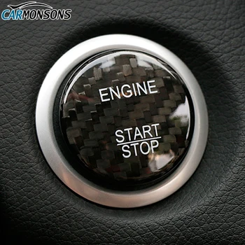 Carmonsons Uhlíkových Vlákien Engine Start Stop Tlačidlo Krytu Nálepka pre Infiniti QX30 Q30 Q30S Príslušenstvo Auto Styling