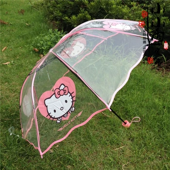 Cartoon Dáždnik transparentnej Čipky detské Dáždniky Deti paraguas parapluie