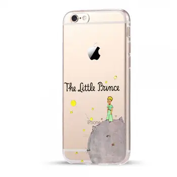 Cartoon Malý Princ zeme priestor Priehľadný Plastový Kryt puzdro Pre iPhone 6 6 7 8 X Plus 5 5S SE Prípade Coque Fundas