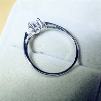 CC Prstene Pre Ženy 925 Sterling Silver Šperky v tvare Srdca Svadobné Svadobné Zásnubný Prsteň Biele Zlato-Farba Drop Shipping CC726