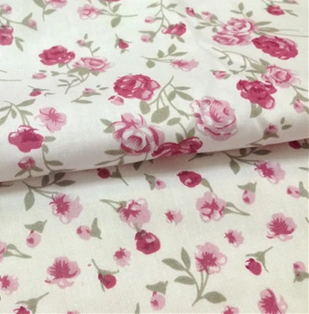 Celkom 50x160cm Veľké a Malé Fialové Kvitnúce Kvety Potlačené Bavlnené Tkaniny Kvetinový Textílie pre prešívanie posteľná bielizeň handričkou DIY šitie