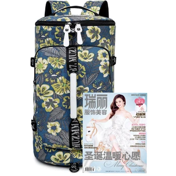 Cestovná taška ženy 2018 batožiny vrece nepremokavé Plátno tlač batoh balenie kocky plátno tašky pre batožinu víkend taška