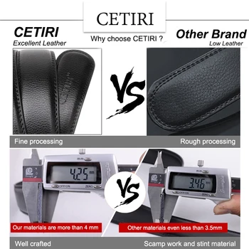 CETIRI nové dizajnér pásy pre mužov luxusné originálne kožené pás mužov 140 cm posuvné ratchet automatickej pracky, opasky ceinture homme
