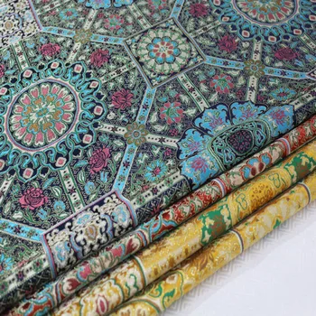CF216 1Yard Purl Budhizmus Hodváb Žakárové Satin Textílie Čínsky Štýl Textílie Pre Cheongsam Kostým Národnej Vankúš Textílie