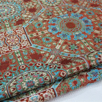 CF216 1Yard Purl Budhizmus Hodváb Žakárové Satin Textílie Čínsky Štýl Textílie Pre Cheongsam Kostým Národnej Vankúš Textílie