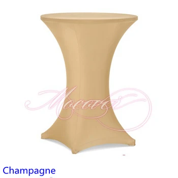 Champagne farba farba tabuľka kryt koktail obrus lycra vysokú latku stolová bielizeň svadobné party hotel stôl dekorácie na predaj