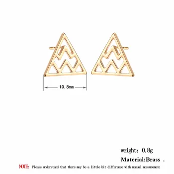 Chandler Pôvodné Zig Zag Trojuholník Geometrické Stud Náušnice Pre Ženy, Dievčatá Jednoduché Ucho Náušnice Jednoduché Letné Každodenné Šperky