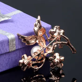 Chanfar Vintage Kvet Lastovička Brošňa Kolíky Crystal Drahokamu Vianočné Brošňa Pearl Ženy Muži Módne Šperky