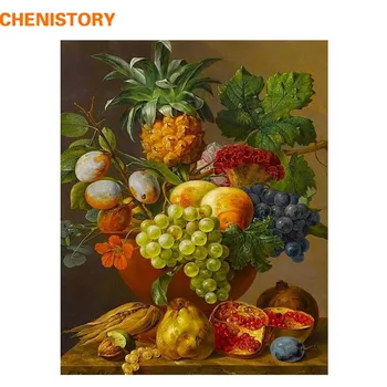 CHENISTORY Ovocný Kôš Obrázok Diy Digitálne Maľovanie Podľa Čísel Európe Domov Stenu Umelecké Plátno na Maľovanie Pre Miestnosti Dekorácie