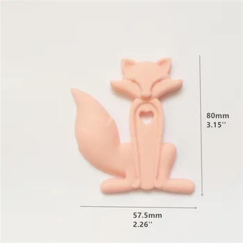 Chenkai 20PCS BPA Free Bezpečnej Silikónové Fox Teether Prívesok DIY Ošetrovateľskej Náhrdelník Dieťa Cumlík Figuríny Zmyslové Hračka Počiatočných Gfit