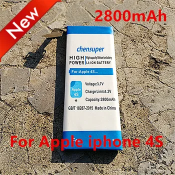 Chensuper 2800mAh Mobilné telefóny, Batérie Pre Apple iphone 4S batéria iphone4S 4GS Pre Apple 4S batéria+