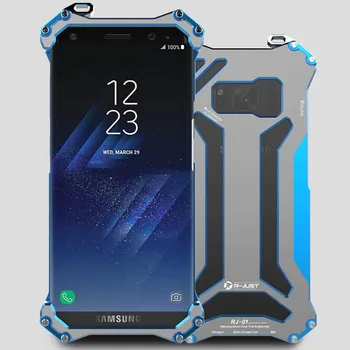 Chladný Kov Telefón puzdro Pre Samsung Galaxy S8 S8+ puzdro Pre Samsung S8 Plus R-LEN Gundam Hliníkové Prípade Coque Capa Funda S8