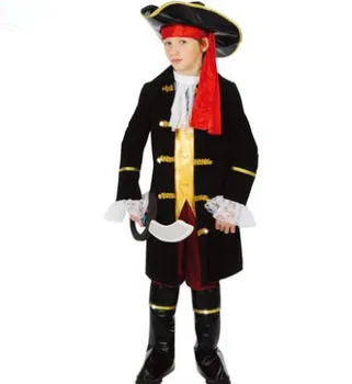 Chlapci kostým pirát pre deti jake piráti pirát vyhovovali halloween cosplay kostýmy pre chlapcov pirát kapitán kostýmy, karnevalové kostýmy