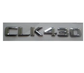 Chrome 3D ABS Plast Kufri Vzadu Písmená Slov Odznak Znak Odtlačkový Nálepky na Mercedes Benz CLK Triedy CLK430