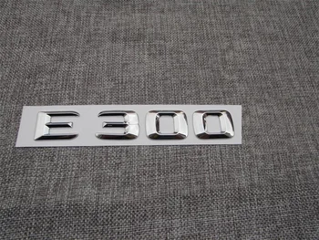Chrome ABS Plast Kufri Vzadu Písmená Odznak Znak Odtlačkový Nálepky na Mercedes Benz Triedy E E300