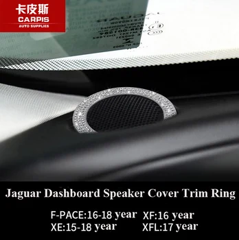 Chrome Auto Panel Reproduktor Kryt Trim Krúžok Pre Jaguar F-TEMPO f tempo 2016 2017 XF 2016 2017 XE-2018 XFL 2017 Auto Styling