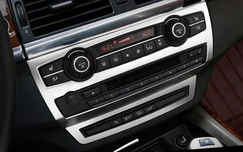 Chrome Auto Styling Vnútorné Strednej Konzole CD Panel Dekoratívny Kryt výbava rám Pre BMW X5 F15 X6 f16 E70 E71 Auto Príslušenstvo